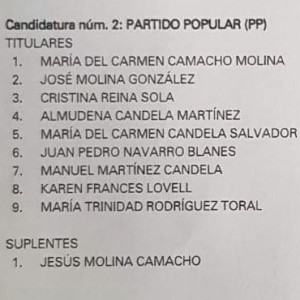 2019-05-15 Candidatura del PP de Galera