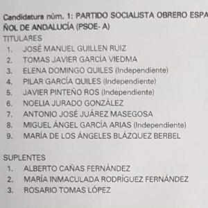 2019-05-15 Candidatura del PSOE de Galera